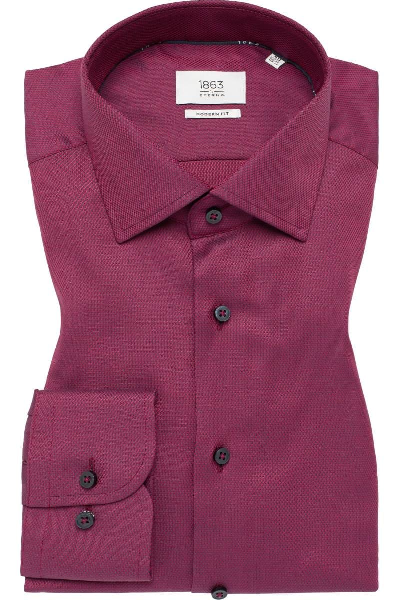 ETERNA 1863 Modern Fit Hemd lila, Strukturiert