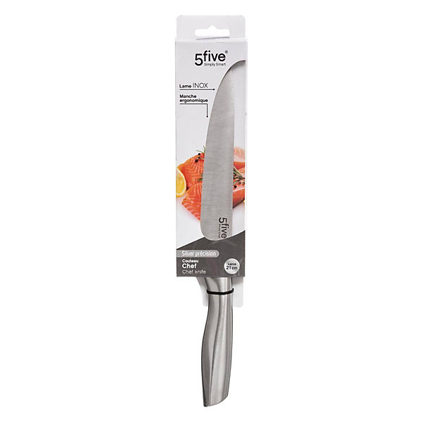 Couteau de chef inox - lame 21cm Silver Précision - 5Five