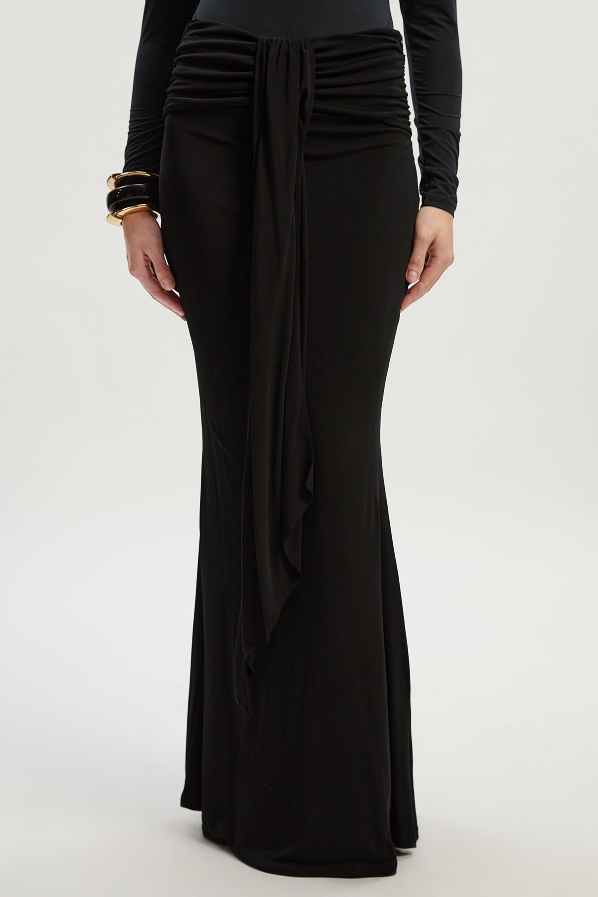 KarenMillen Premium Stretch Crepe Jersey Maxi Skirt