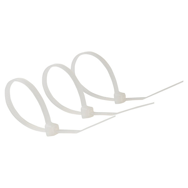 100 colliers de serrage en nylon Diall 2,5 x 100 mm transparent