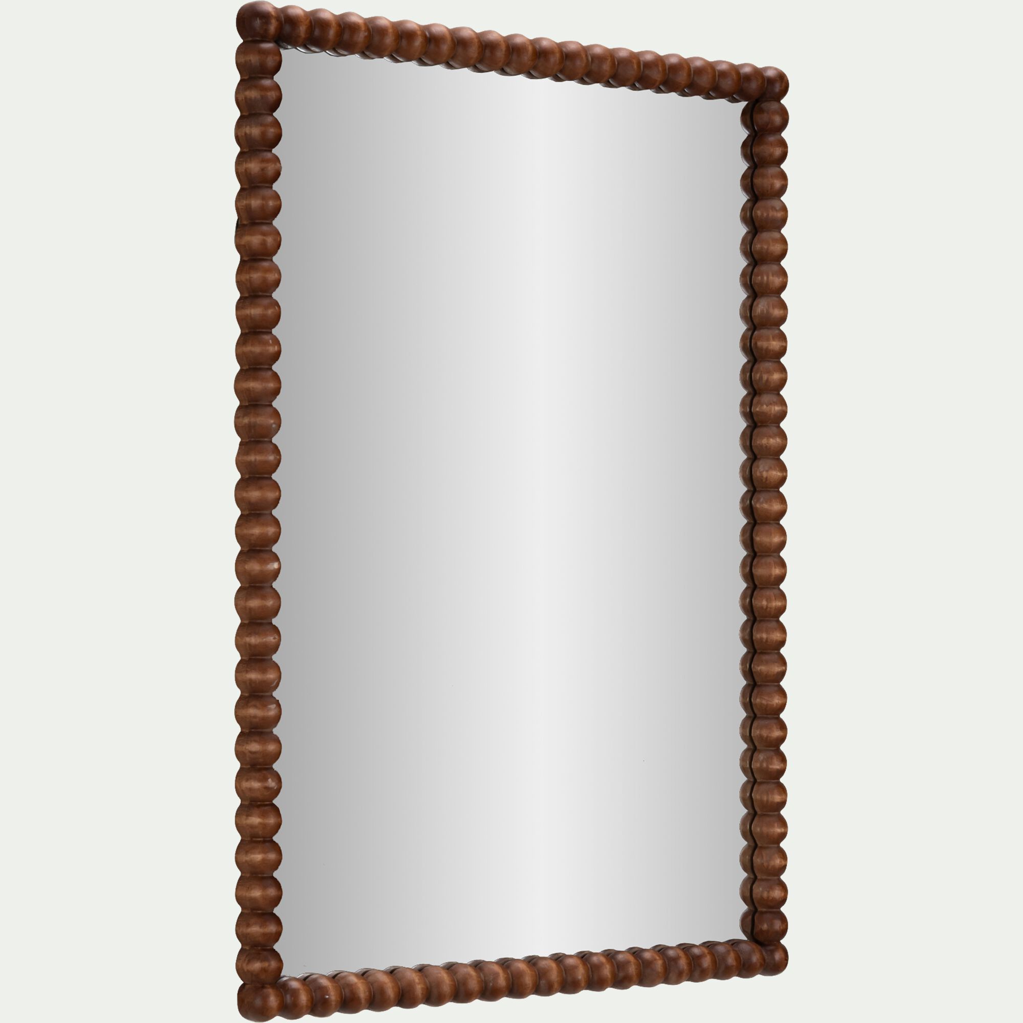 EMILIEN - Miroir en bois de pin 50x70cm - bois foncé