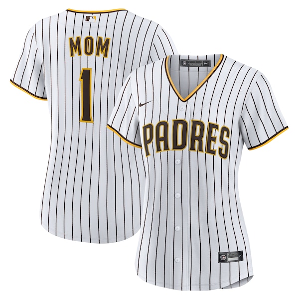 San Diego Padres Nike Women's #1 Mom Home Replica Jersey - White