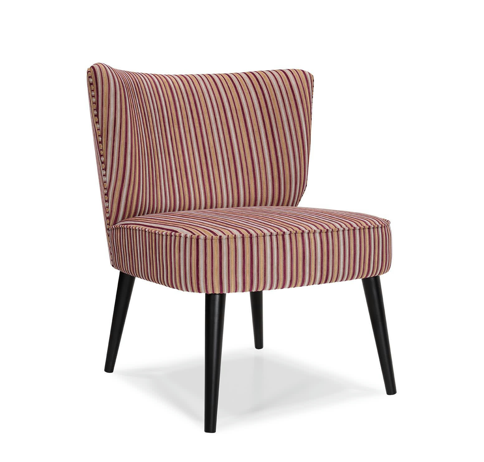 LUV - Fauteuil en wengué et tissu multicolore