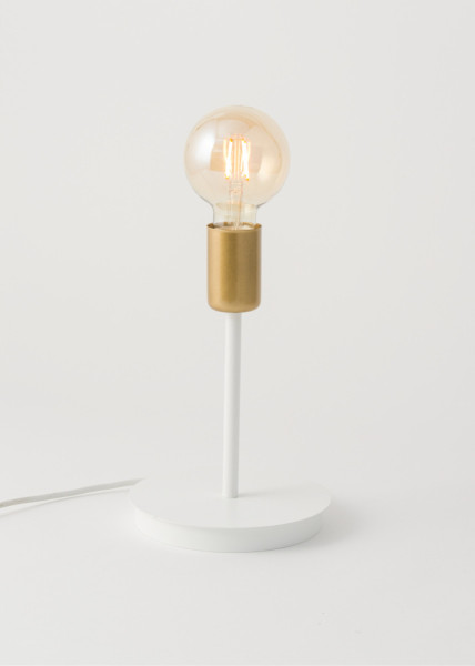 Lampa stołowa nowoczesna biało-złota Gino 1xE27x15W wys:24cm Sigma Lighting