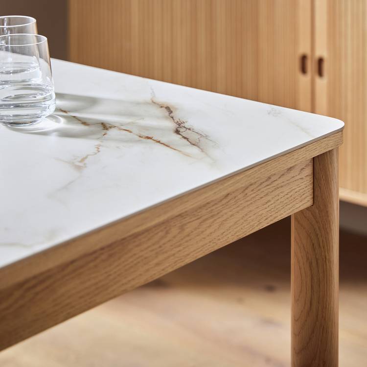 Habitat Lex Ceramic 10 Seater Dining Table - Oak