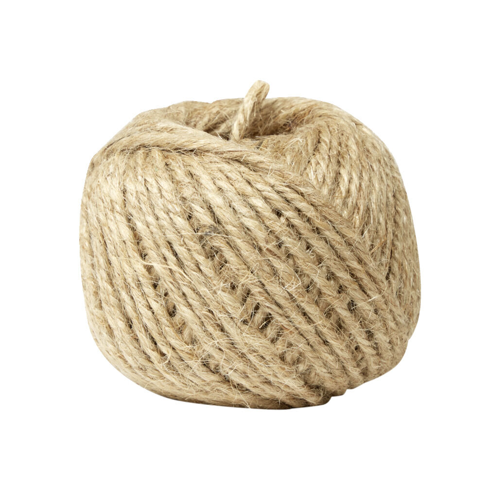 Bobine de fil en jute sisal beige 30m