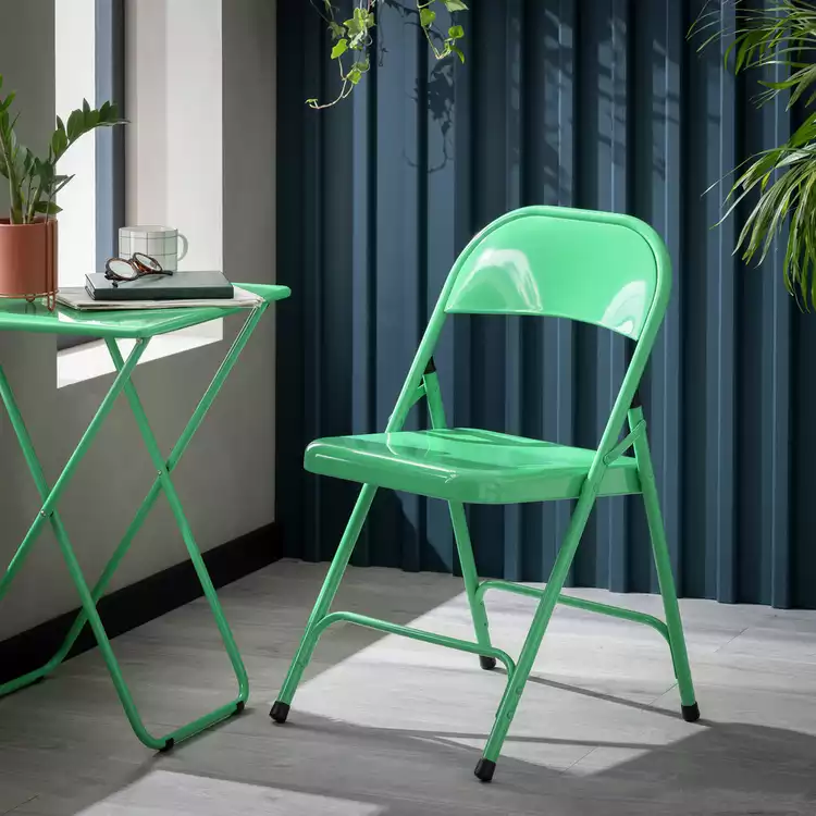 Habitat Macadam Metal Folding Chair - Green