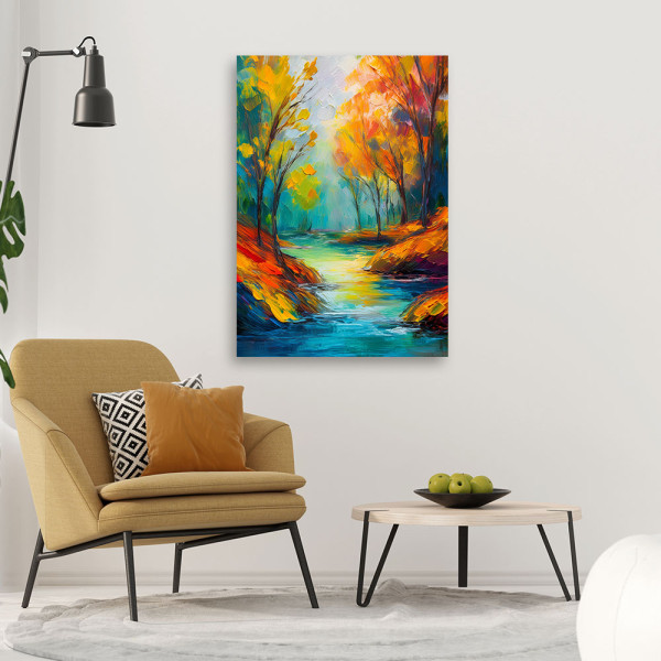 Feeby Obraz na płótnie, Kolorowy Las 40x60