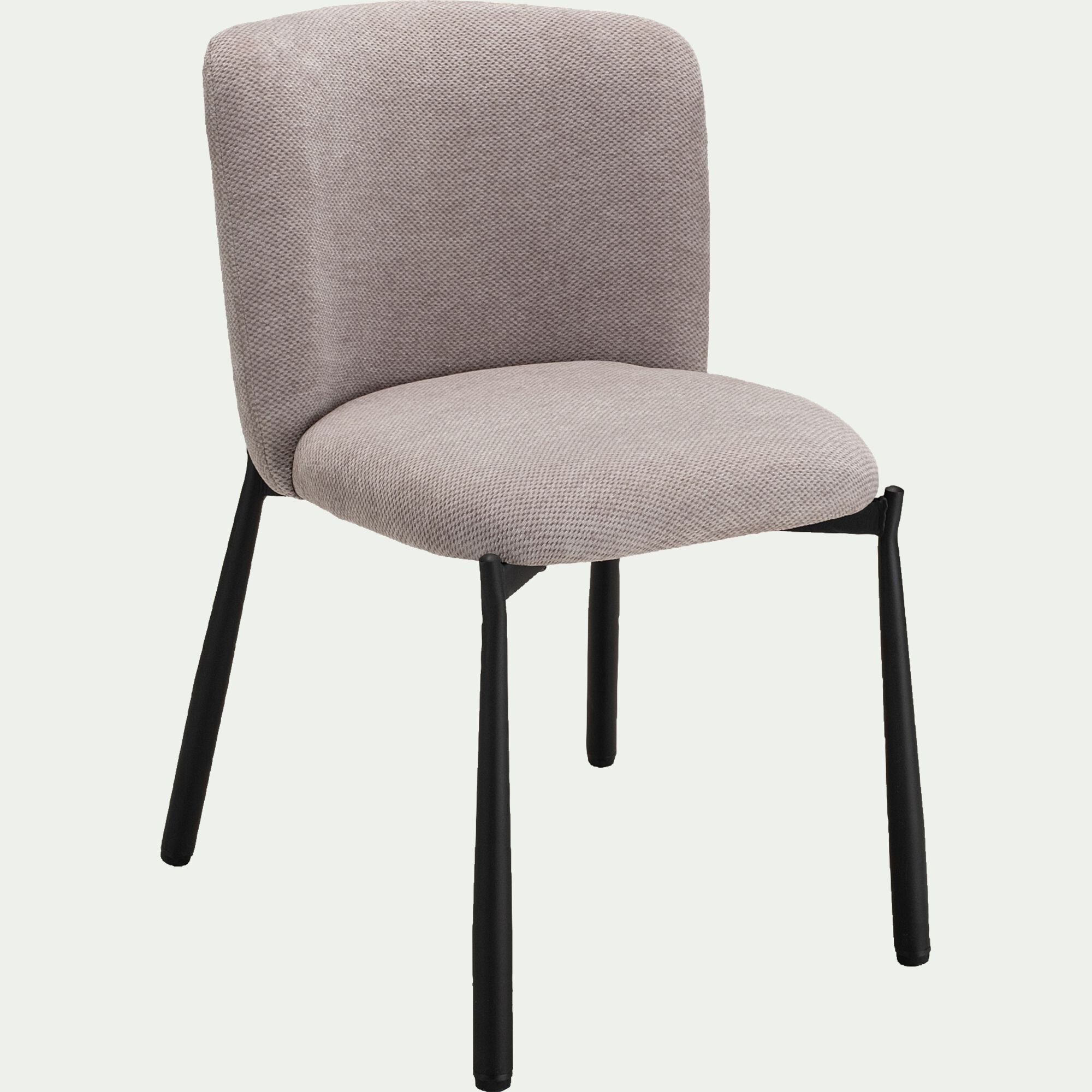 GINNY - Chaise de repas en tissu - gris