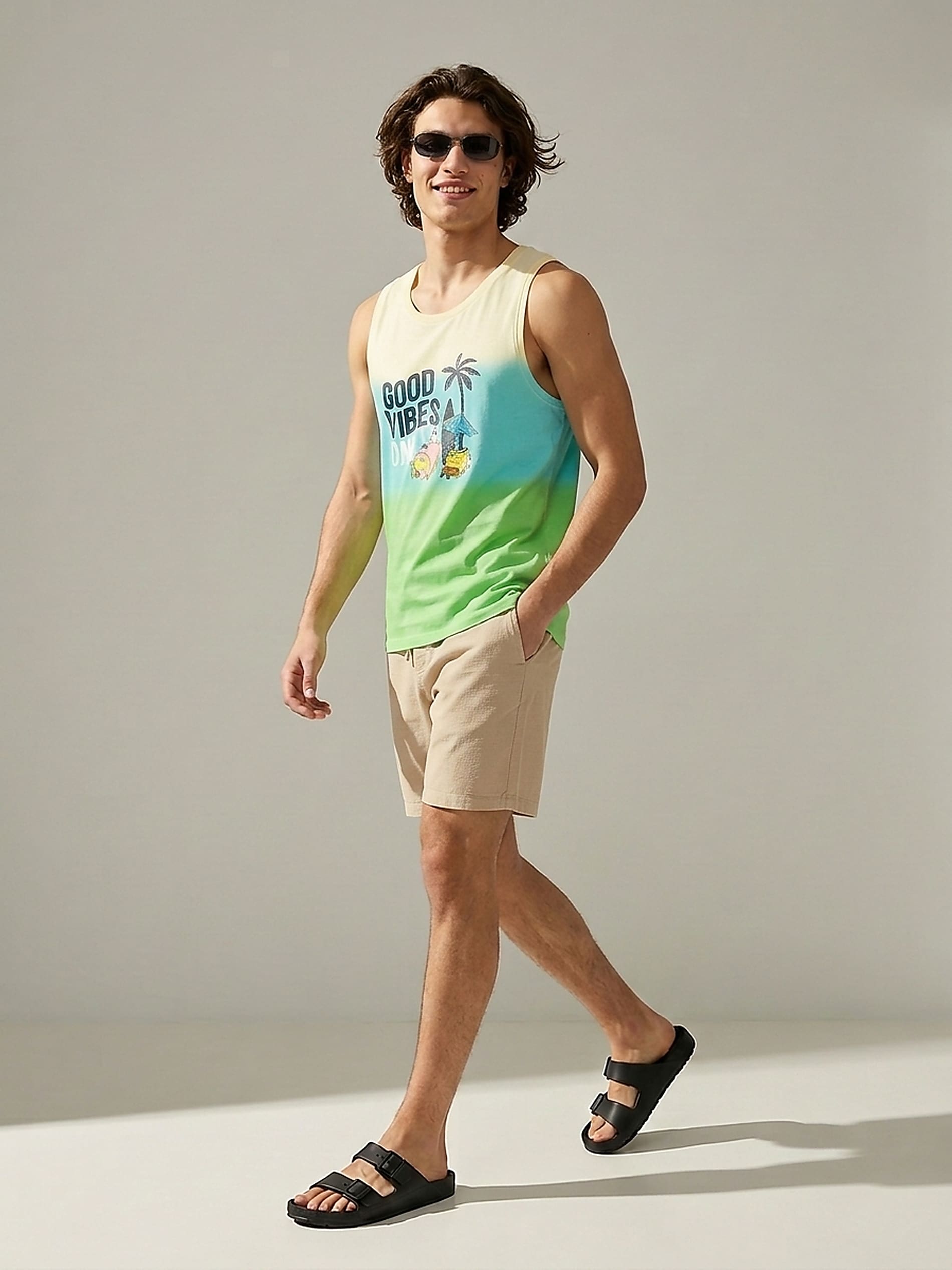 Bawełniana koszulka z nadrukiem wakacyjnym SpongeBob