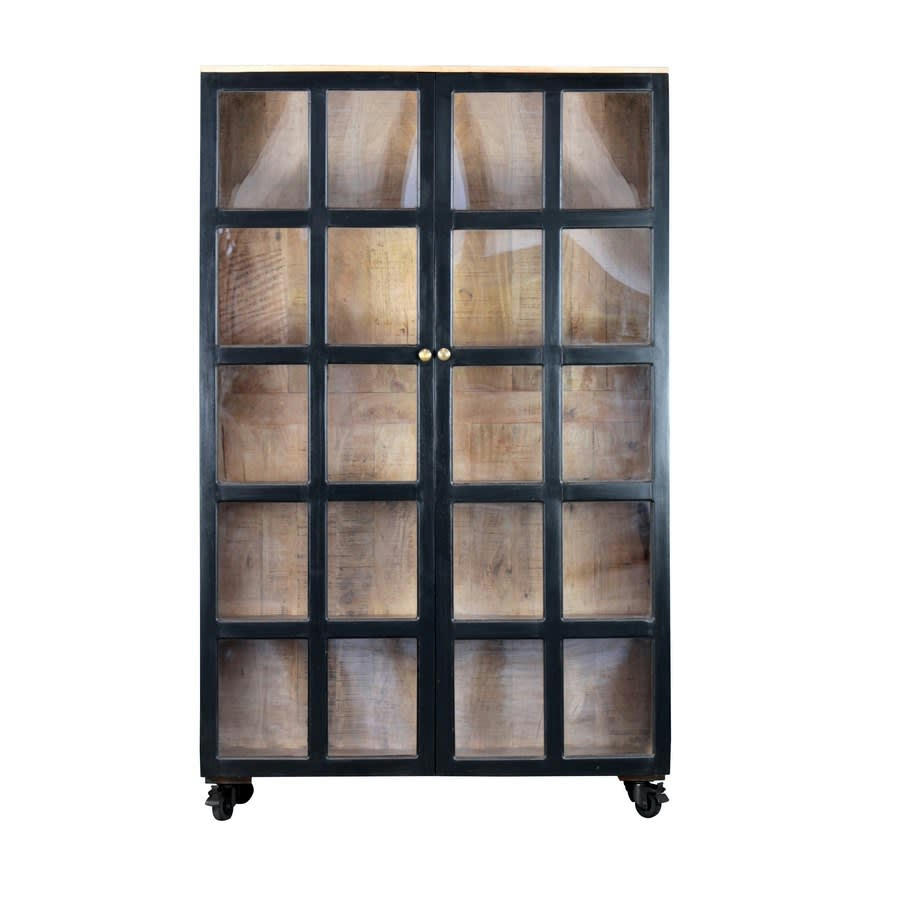 INDUSTRIAL FRAME - Buffet industriel en bois de manguier.