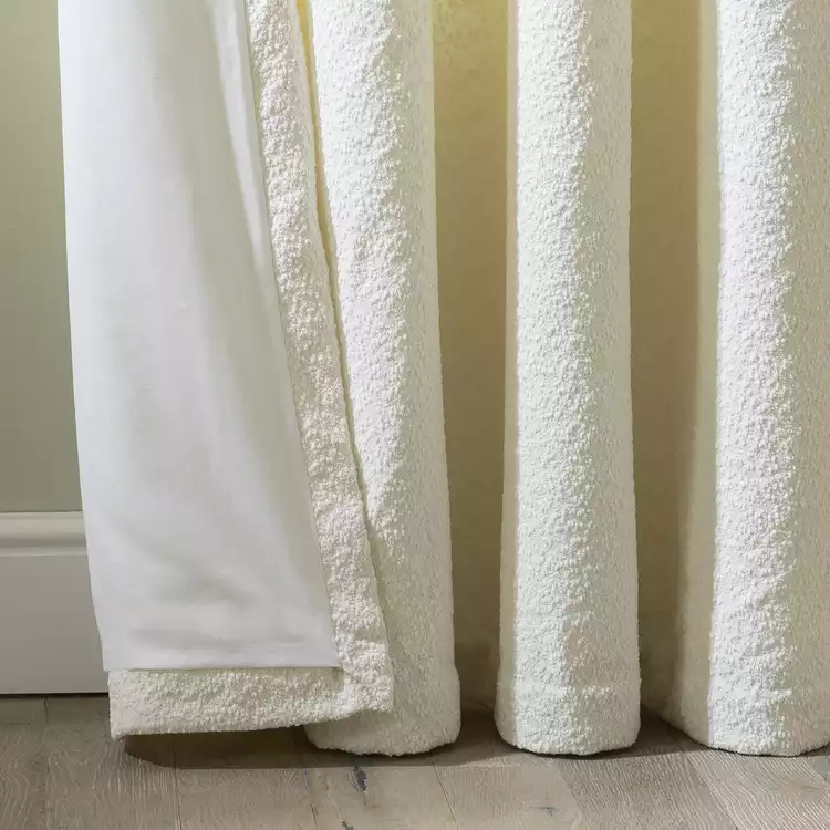 Habitat Blackout Lined Eyelet Curtains - Cream - 117x137cm