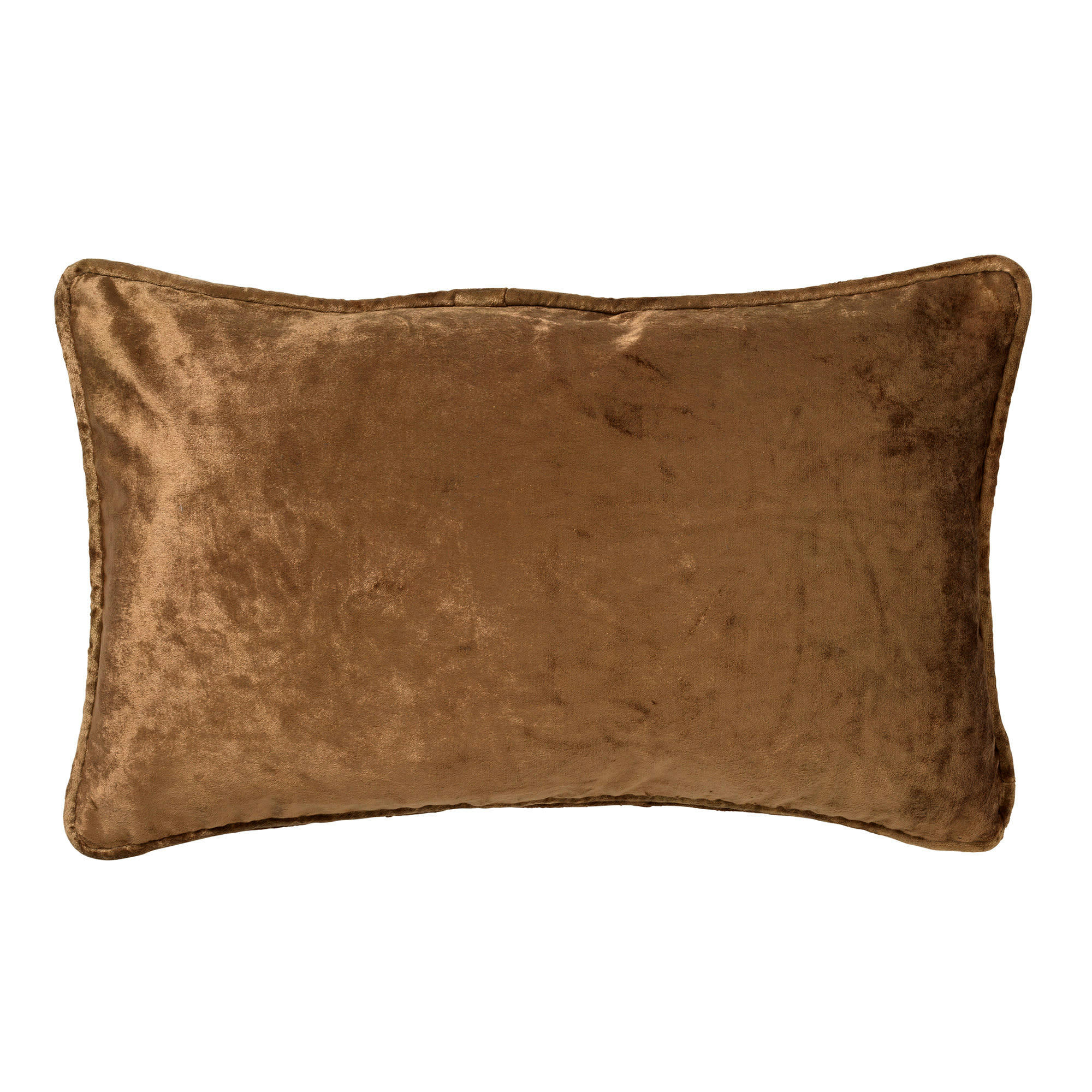 - Coussin marron en velours 30x50 cm uni