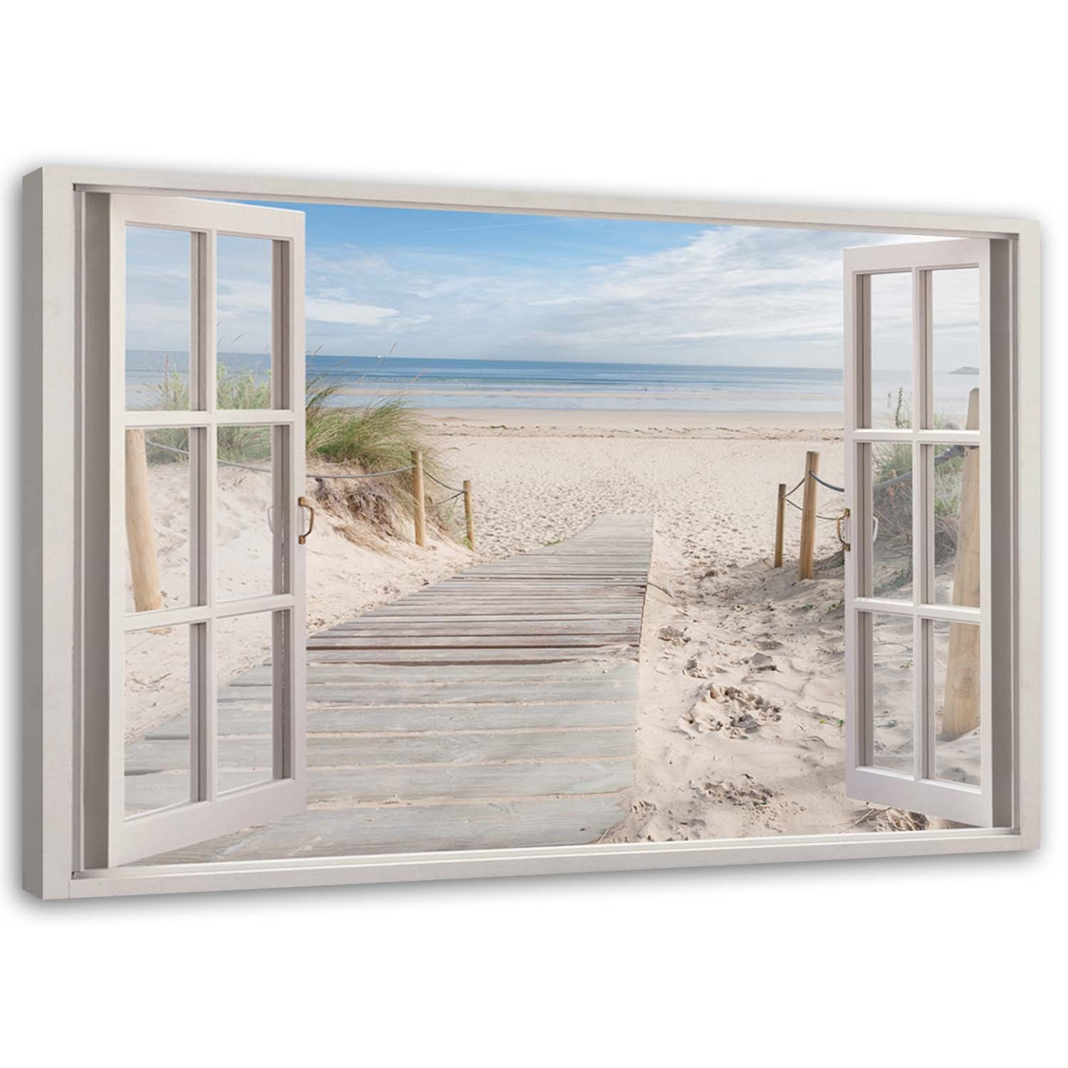 Feeby Obraz na płótnie, Widok z Okna ścieżka na plażę 60x40