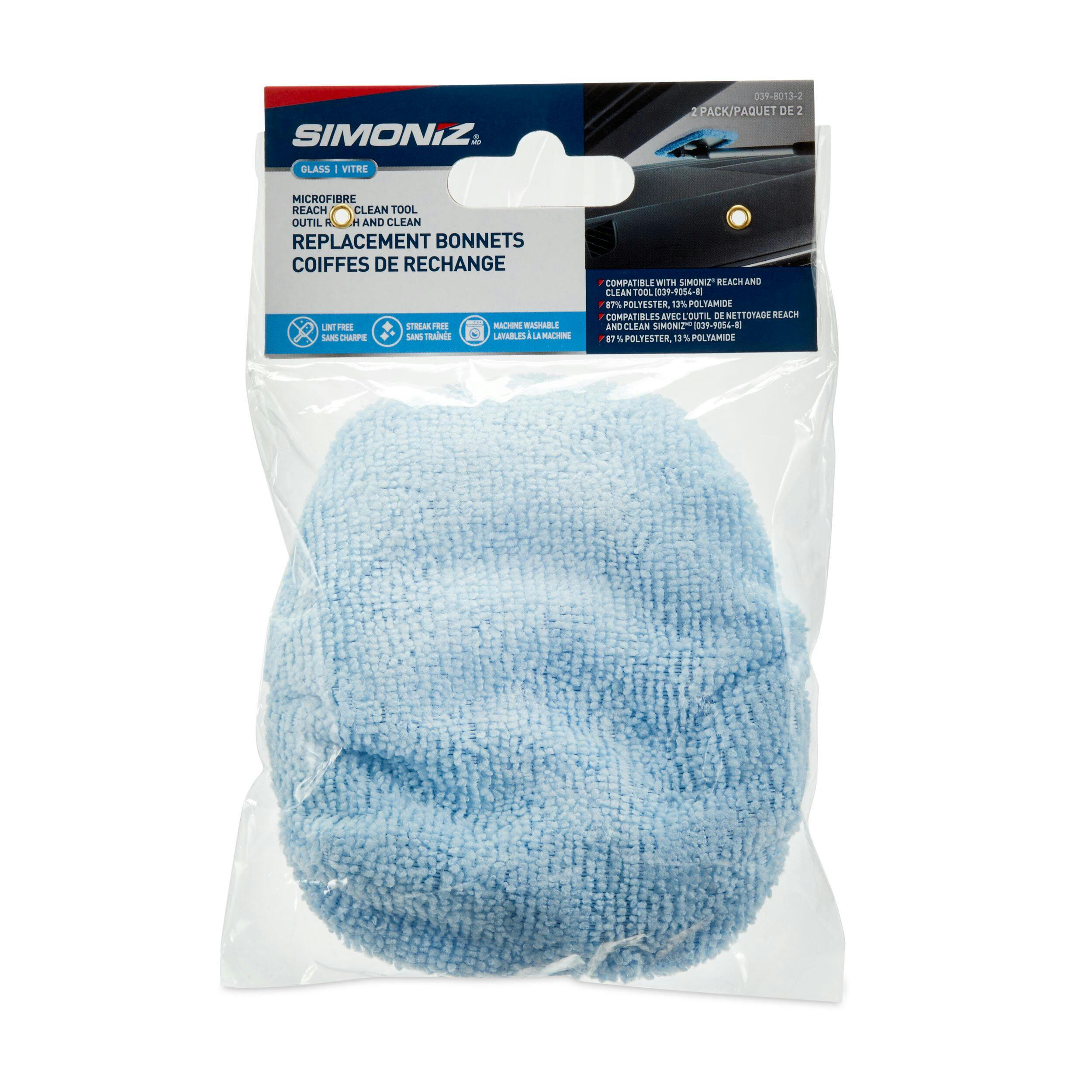 SIMONIZ Microfibre Reach & Clean Tool Replacement Pads, Blue, 2-pk