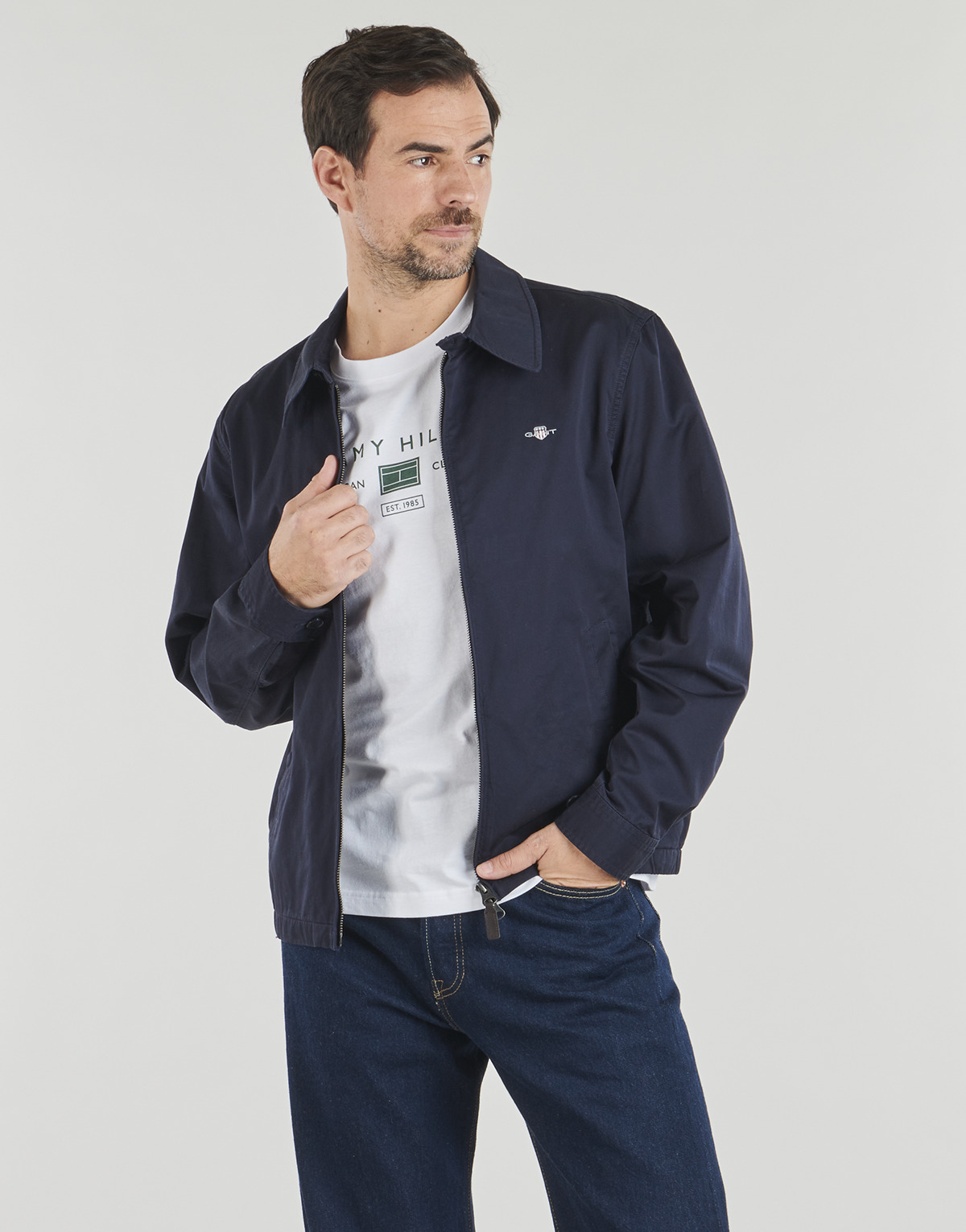Gant - COTTON WINDCHEATER JACKET - Marine
