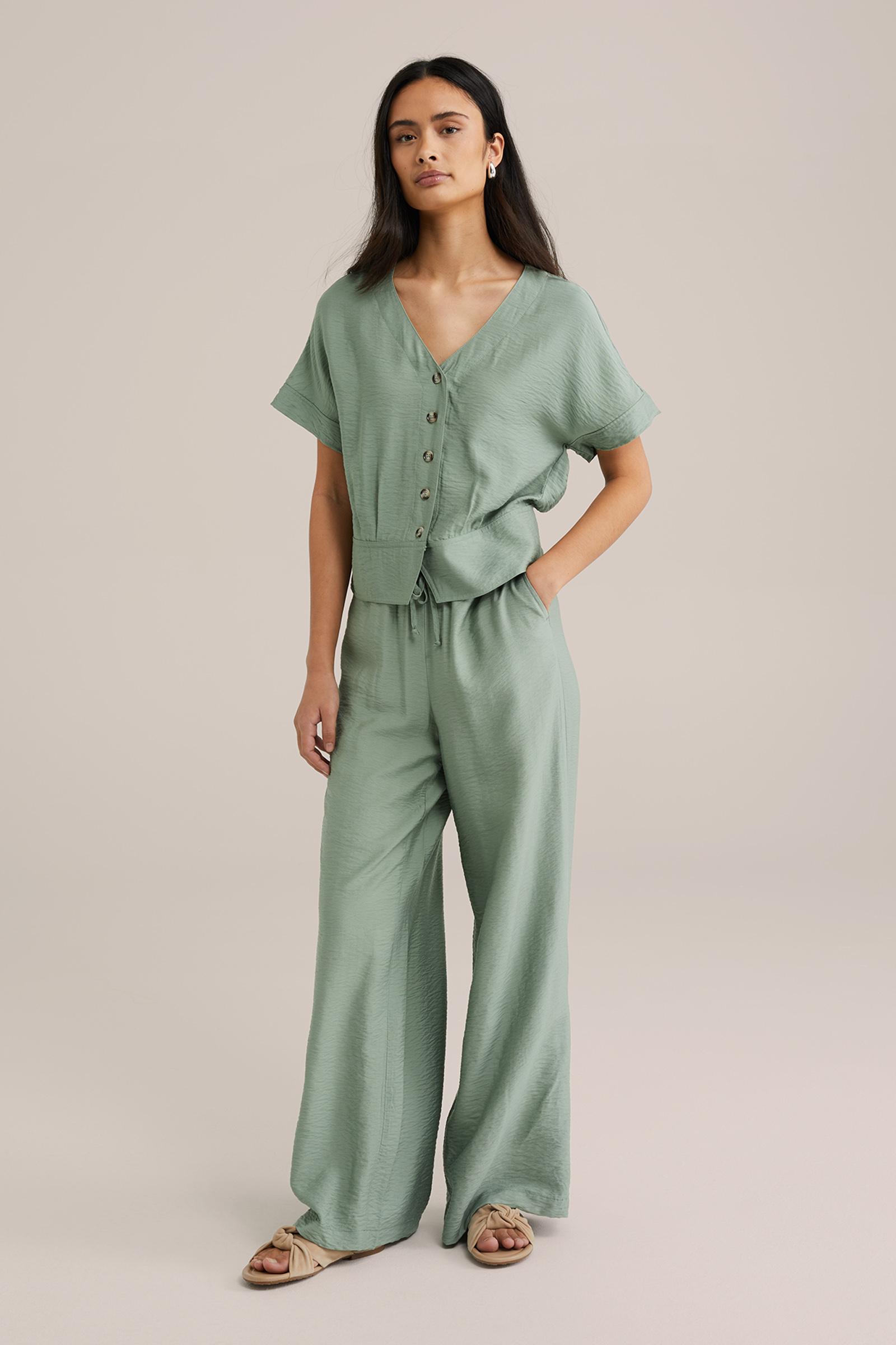 Dames Wide leg broek