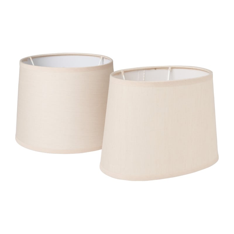 Lampenkap zand ovaal - 14x20x12.5 cm