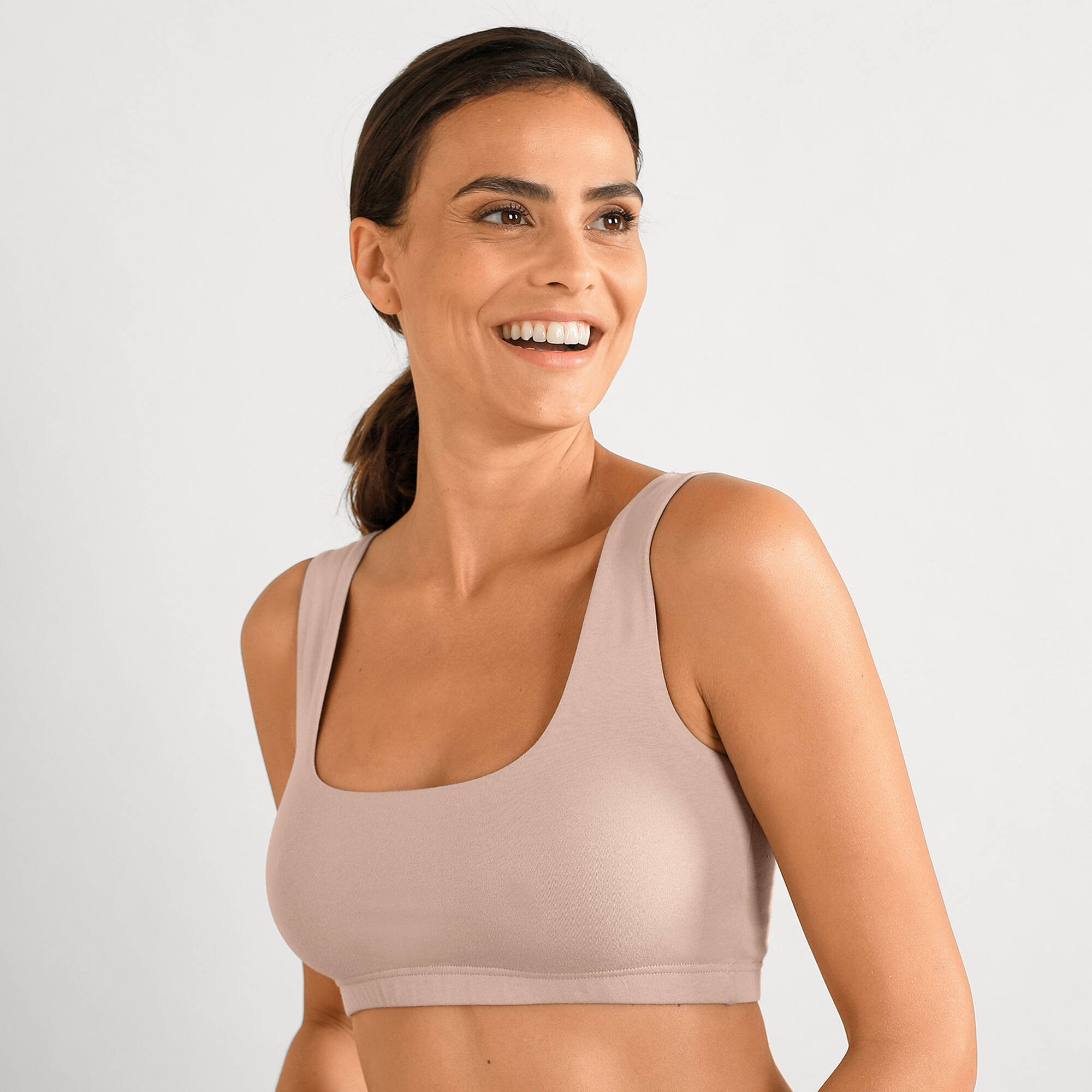 Brassière confort coton stretch doublé sans armatures - lot de 2