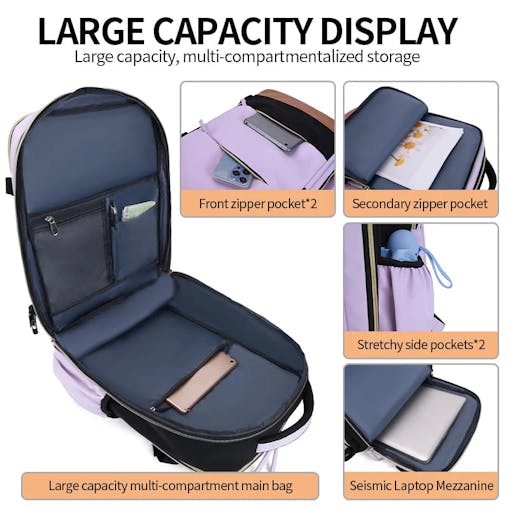 NNEOBA Versatile Travel Luggage & School Backpack