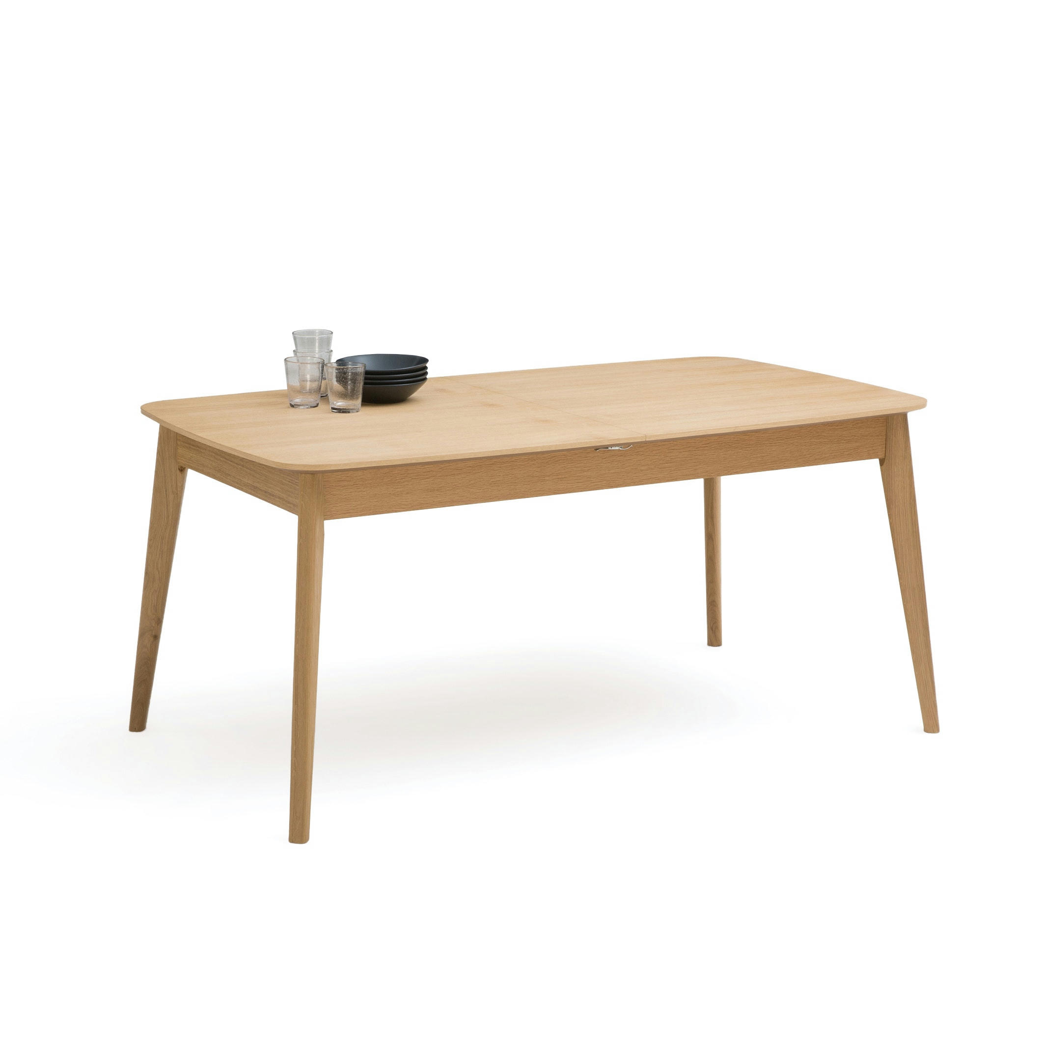 Table extensible plaqué chêne 4/10 couverts Biface