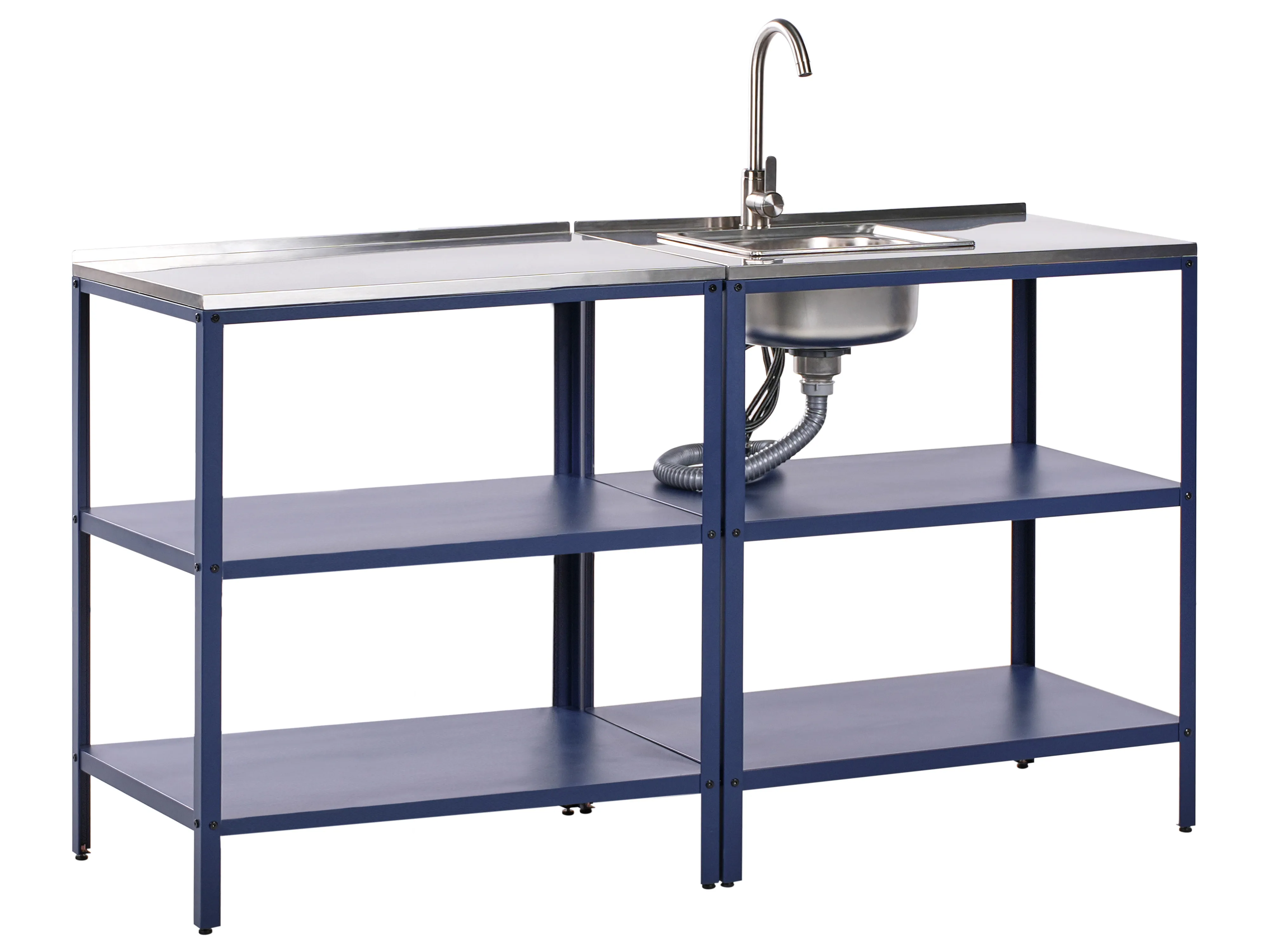 2 Piece Outdoor Kitchen Set with Sink VILAMA Blue