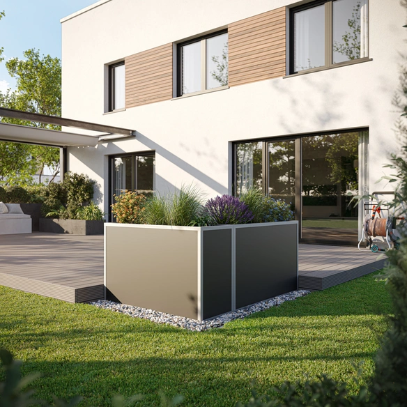 Hochbeet, »130«, Aluminium, LxBxH: 45x121x0,77 cm, blank