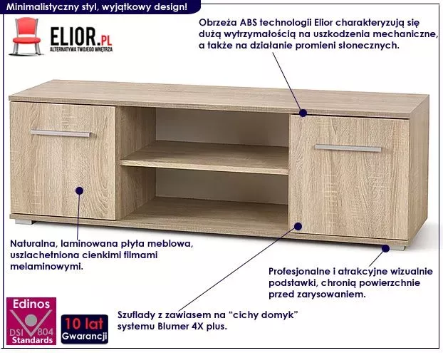 Szafka RTV - dąb sonoma Zerix