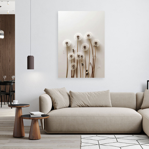 Obraz do salonu kuchni biura, Dmuchawce rośliny natura boho 20x30