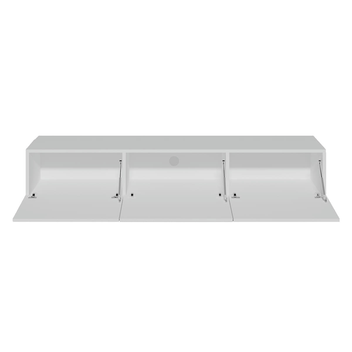 - Meuble tv mural 3 portes 180 cm blanc