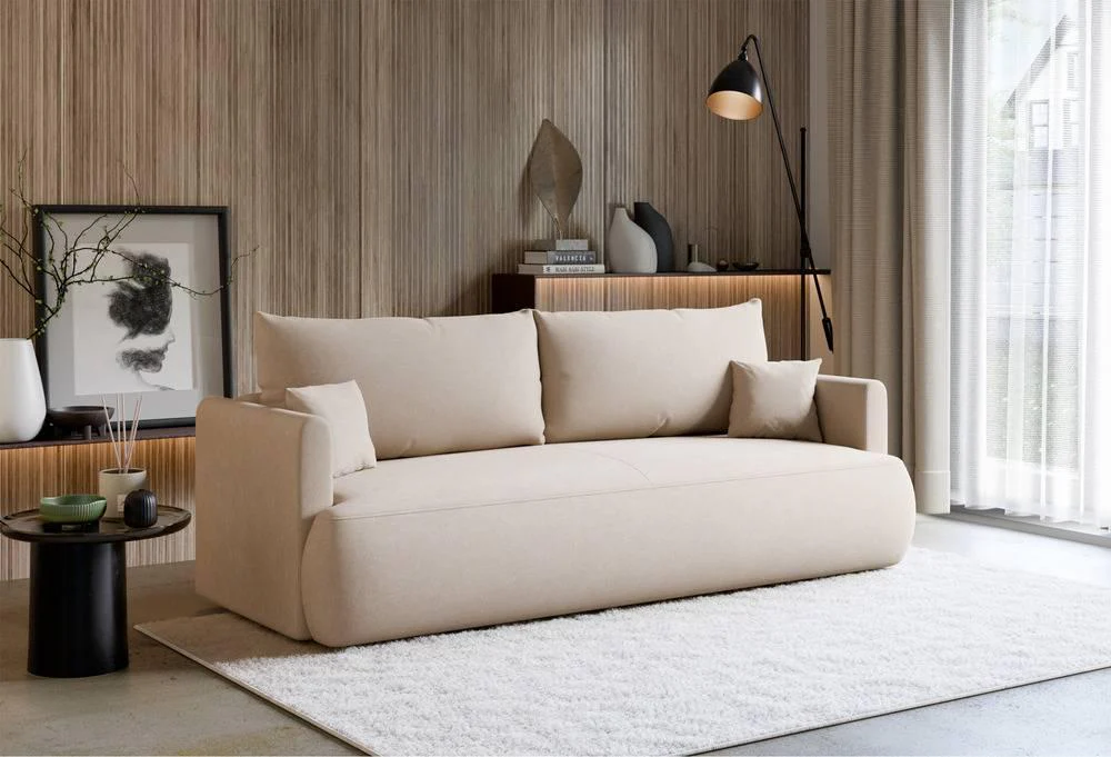 3-zitsslaapbank Philipo chenille met opbergruimte