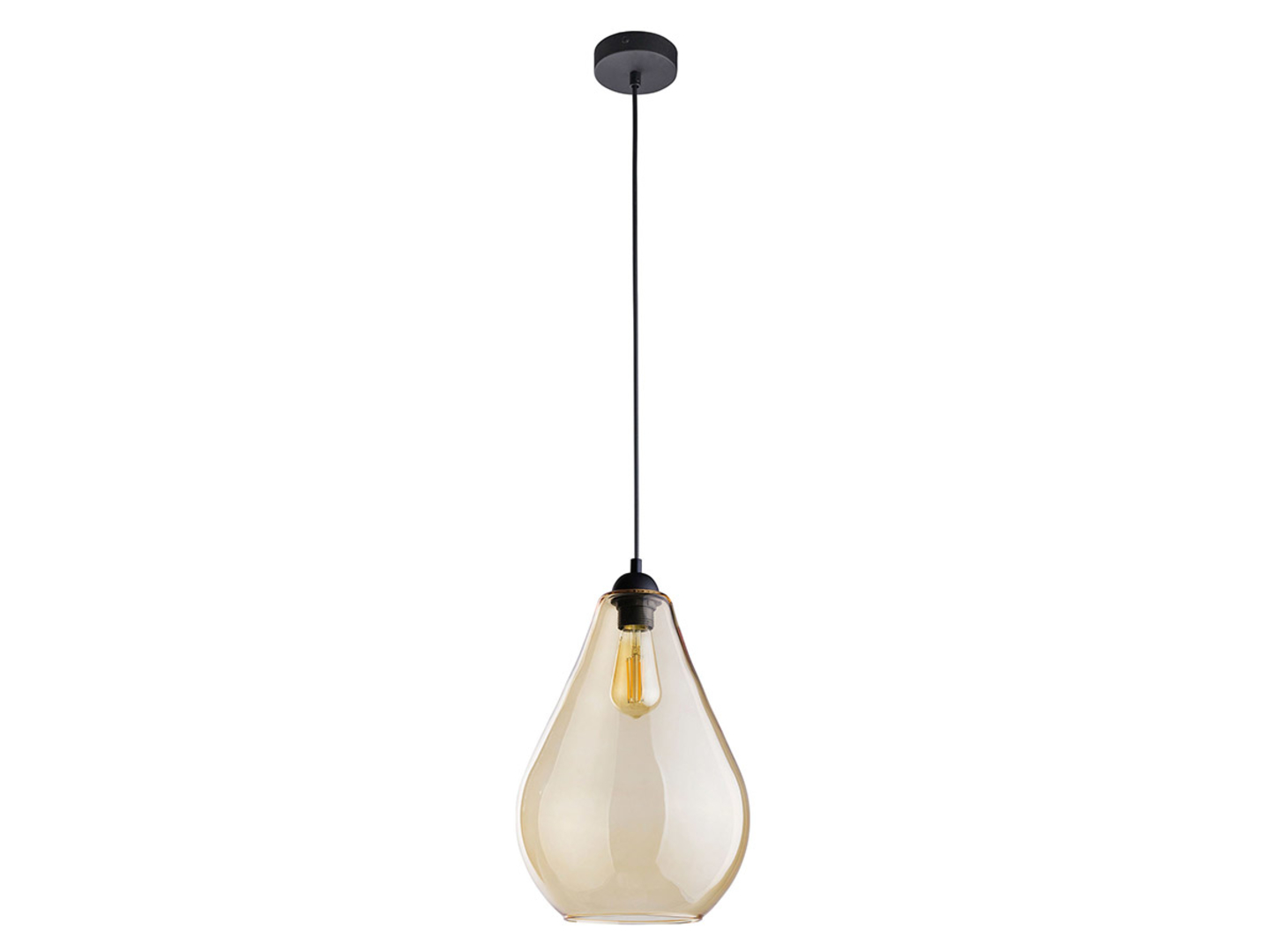 Lampa wisząca Fuente szklana czarna