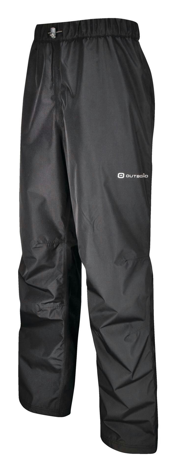 Outbound Men's Bistcho Pants with Water-Repellent Coating and Elastic Waistband, Black