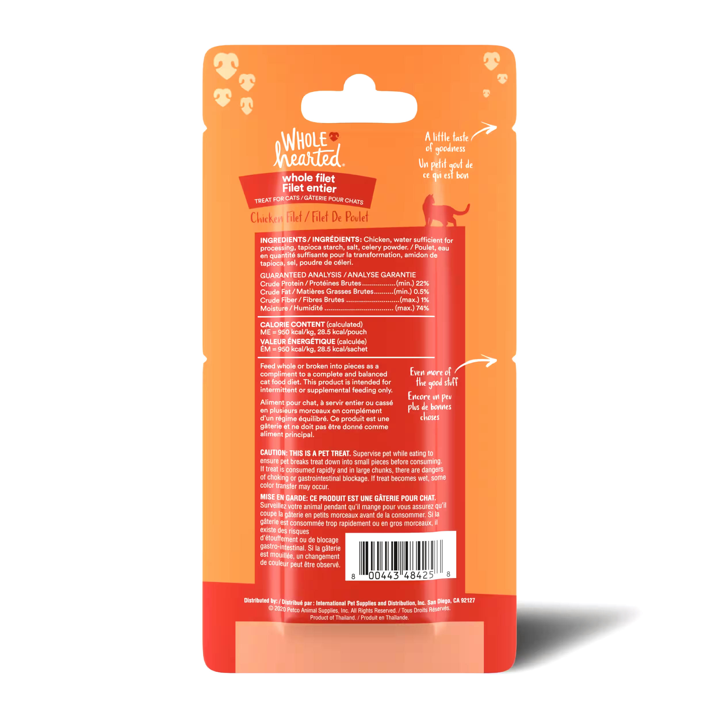 WholeHearted Protein Rich Chicken Filet Cat Treats, 30-g
