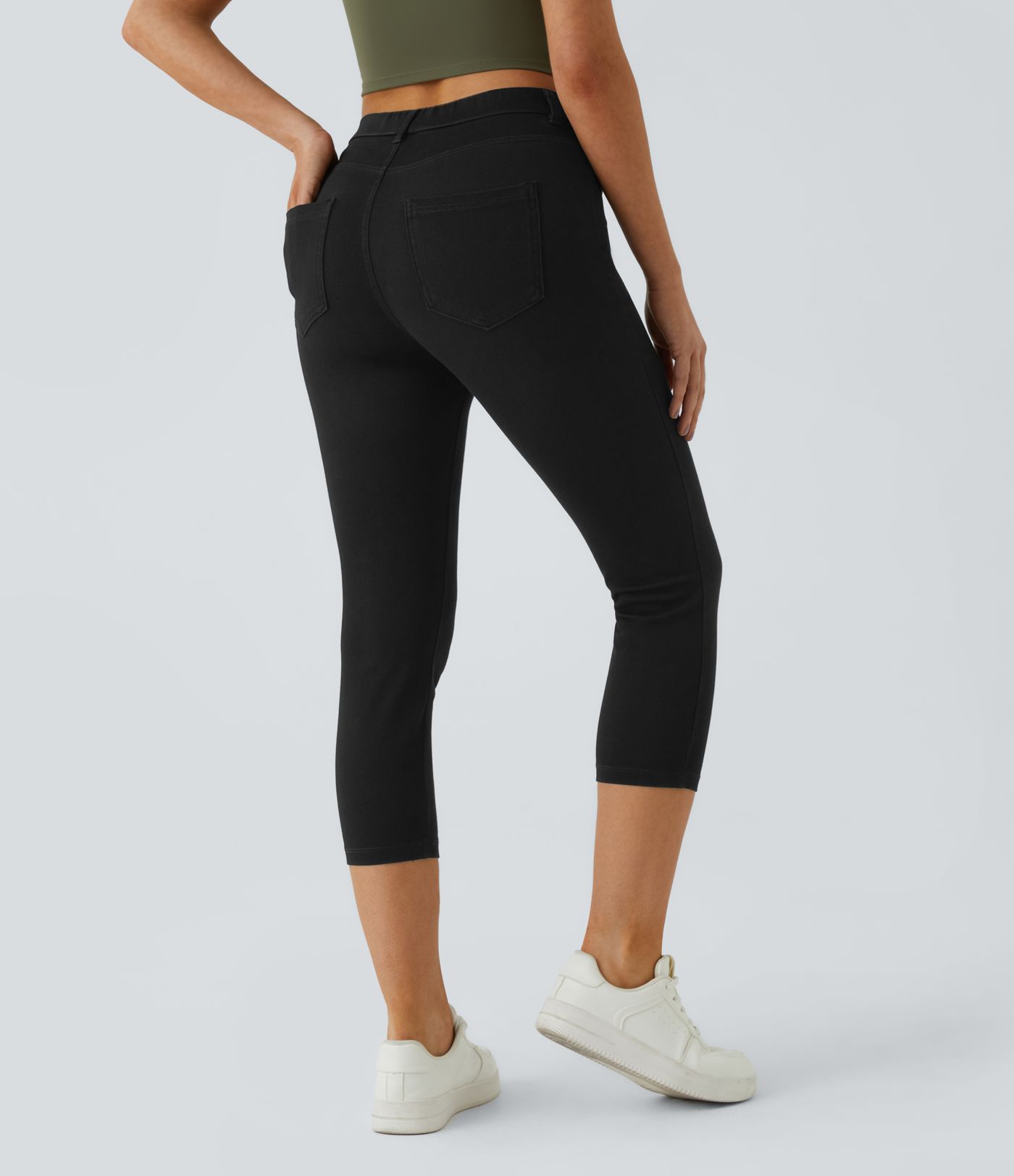 Halara Flex™ Jegging Casual Capri Extensible à Poches Multiples Taille Haute