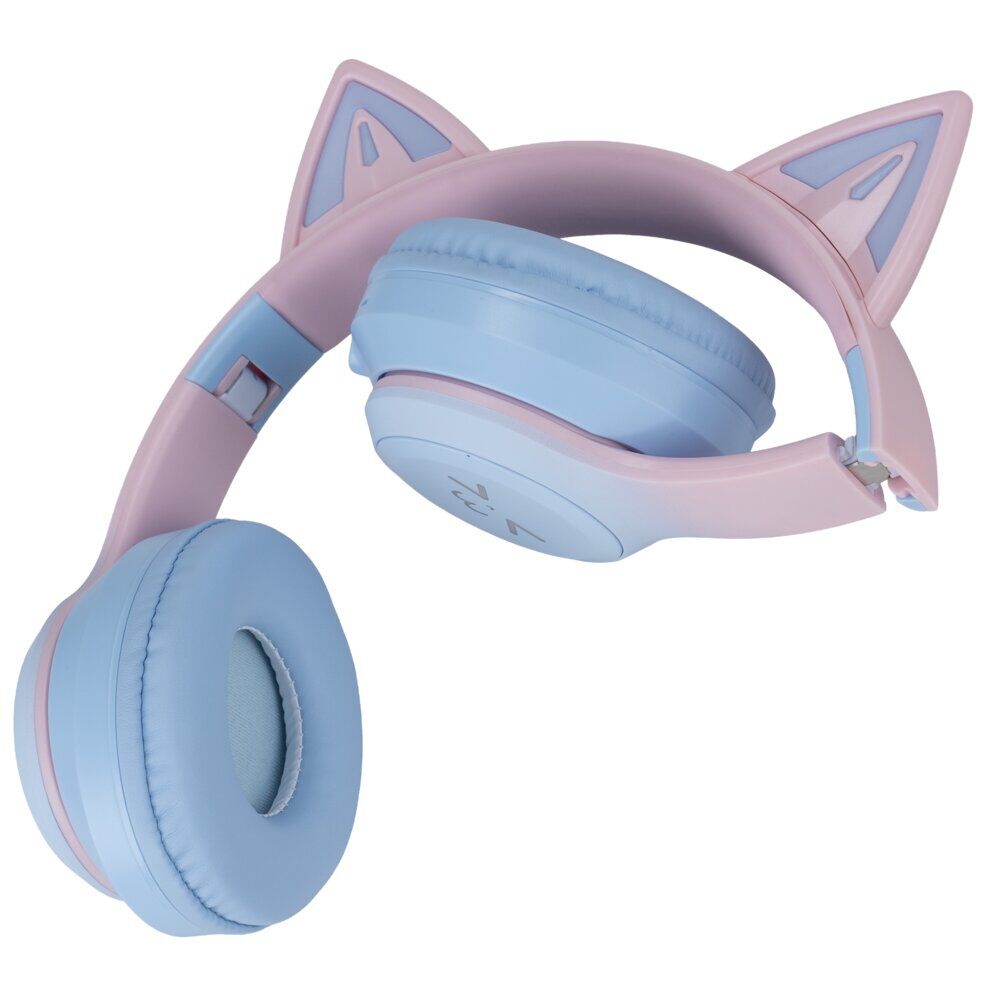Casque audio enfant oreille chat LED RGB bluetooth USBC et micro (3 modèles)