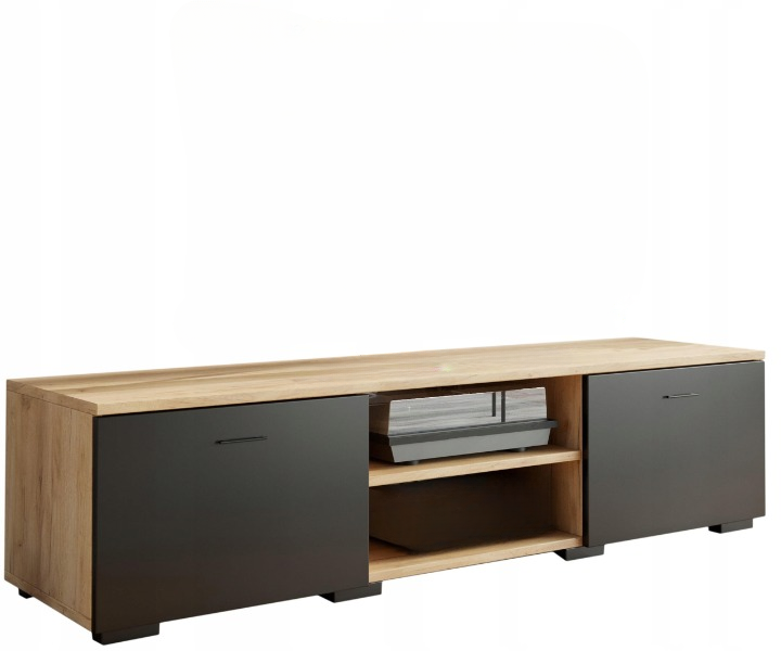 Stolik szafka rtv ROMA 150cm artisan czarny komoda