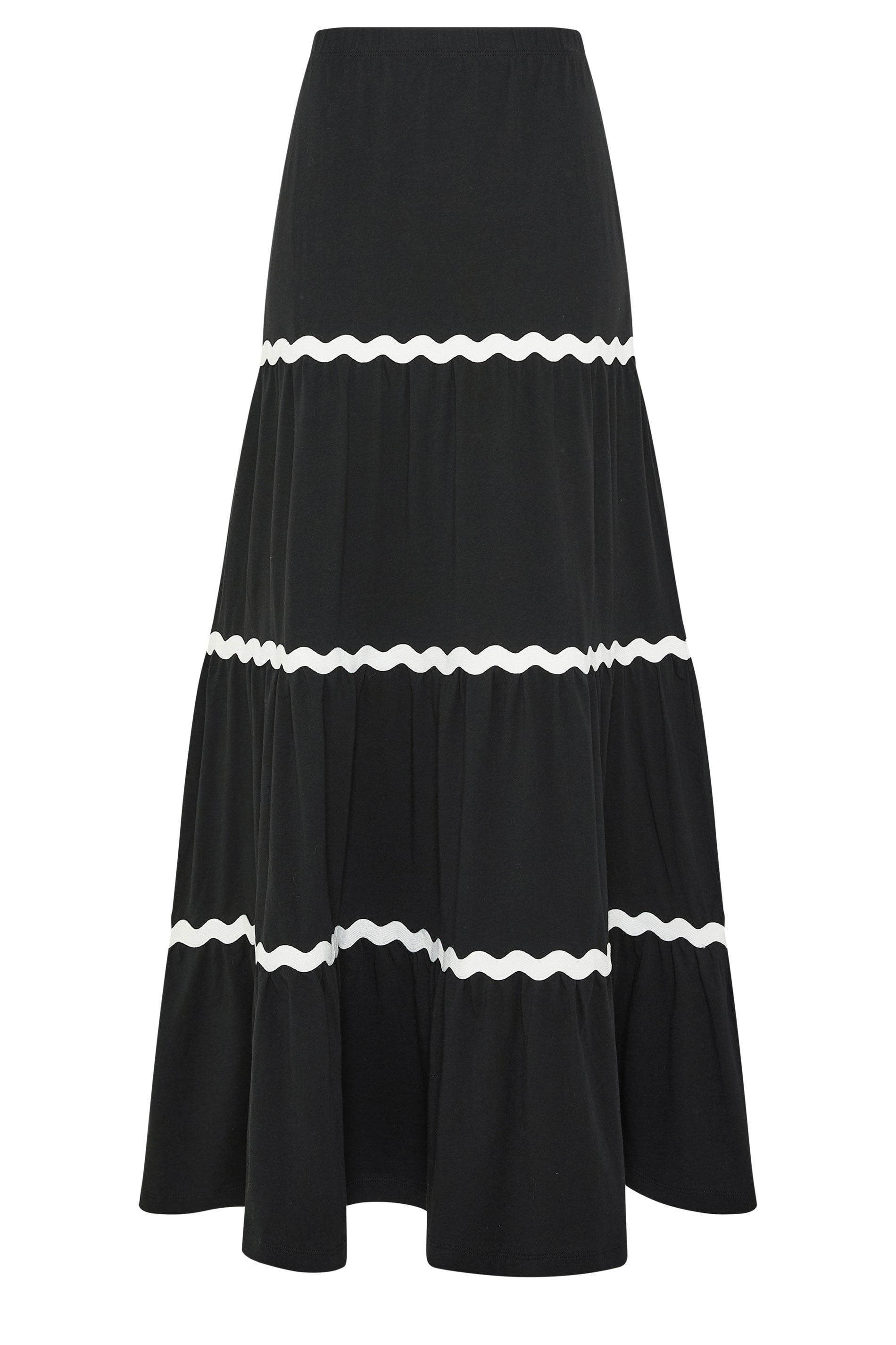 Long Tall Sally Tall Contrast Swirl Cotton Maxi Skirt