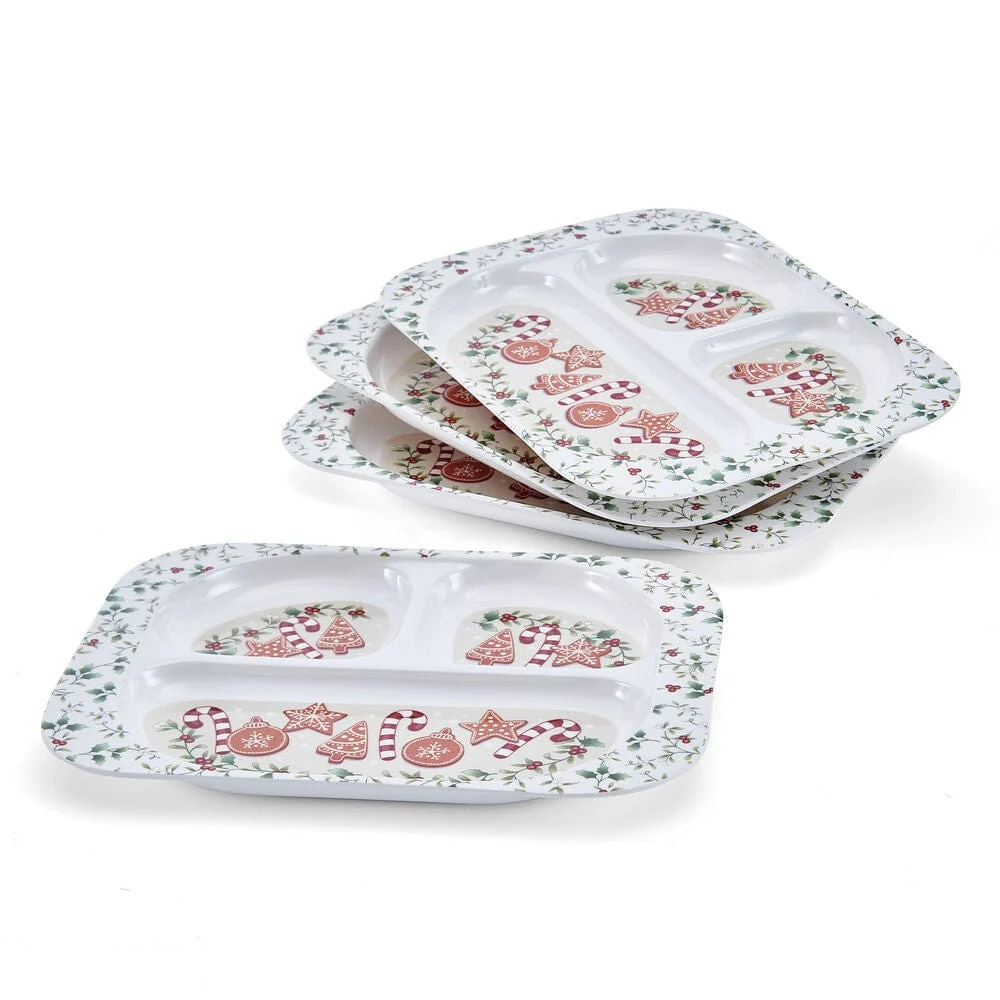 Winterberry® Set of 4 Melamine Children's Plates