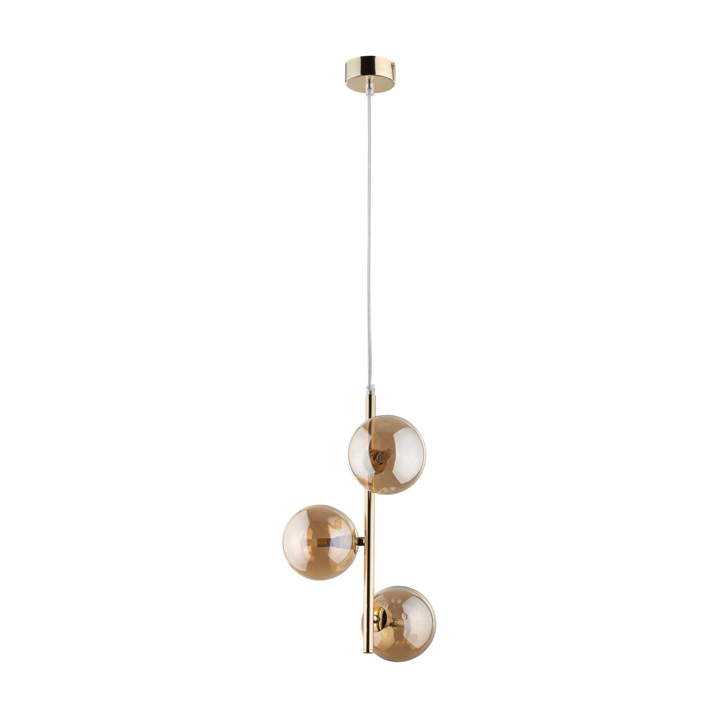 Tk Lighting Estera Złota Lampa Wisząca 3 Źródła Światła