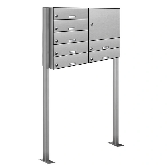 Briefkasten, Parteien: 7, Zaundurchwurf, BxHxT: 84,8 x 150 x 27,5 cm