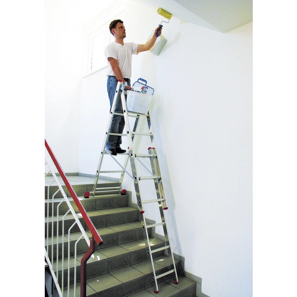 Vielzweckleiter »CORDA«, 30 Sprossen, Aluminium