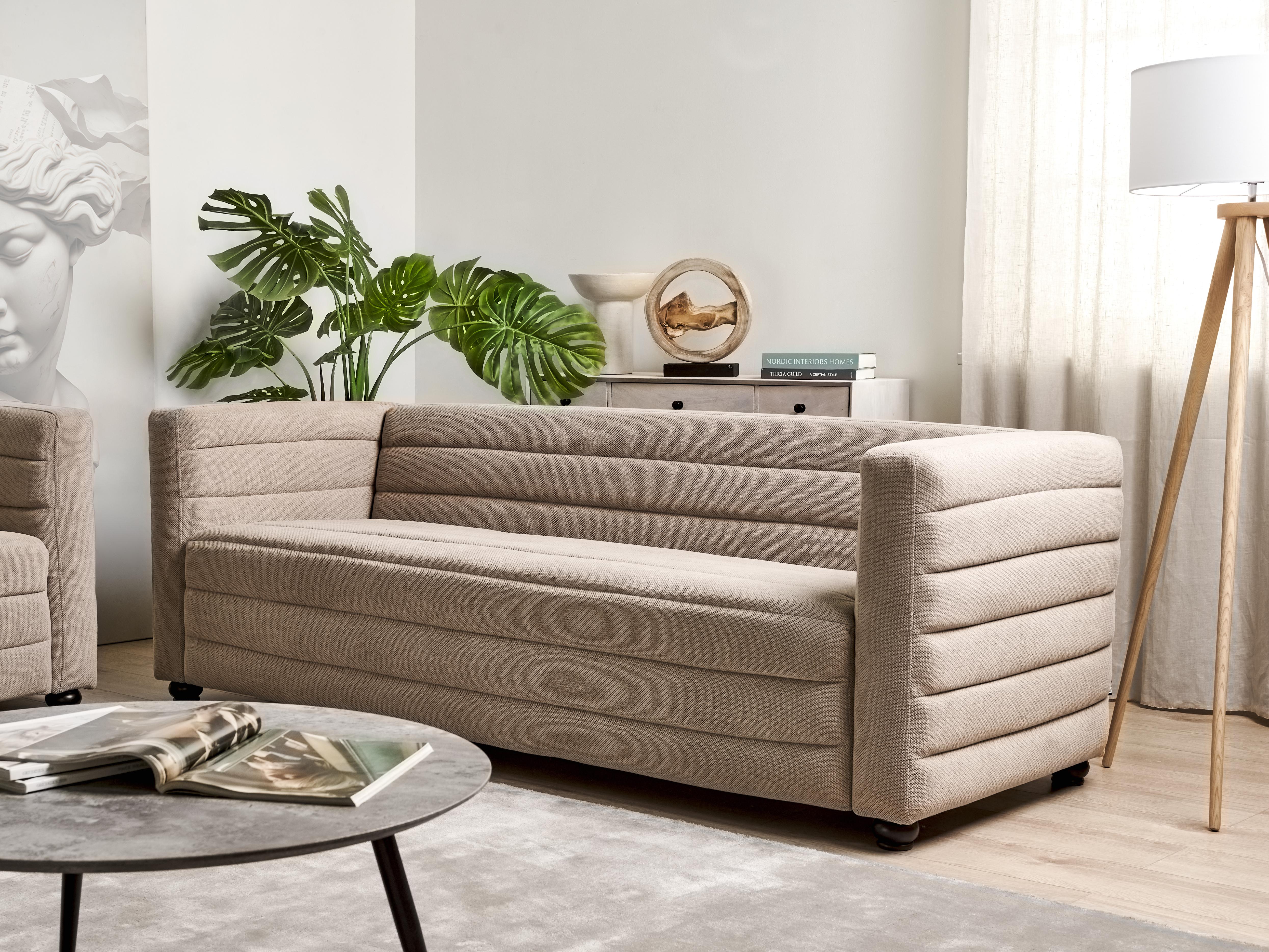Sofa 3 Seater HOFN Fabric Taupe