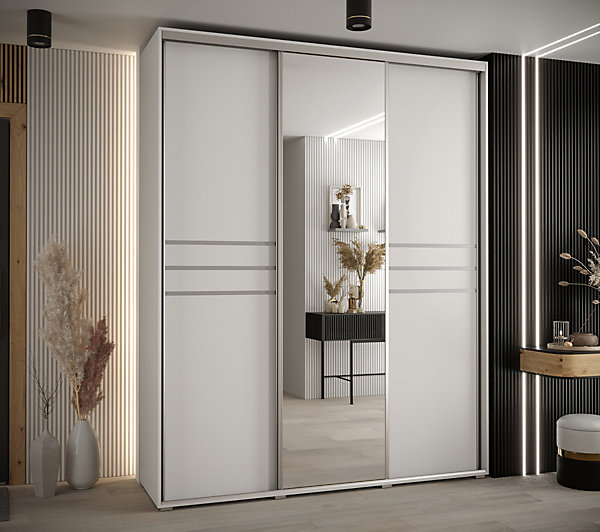 Armoire Davos 11 a portes coulissantes H. 235,2 x L. 190 x P. 60 3 portes