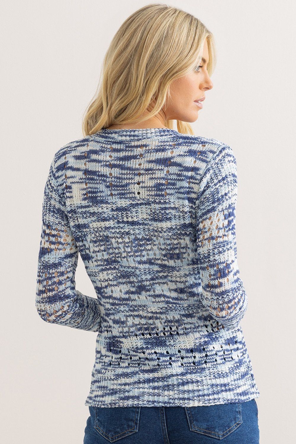 Klass. Space Dye Open Tape Yarn Knit Jumper