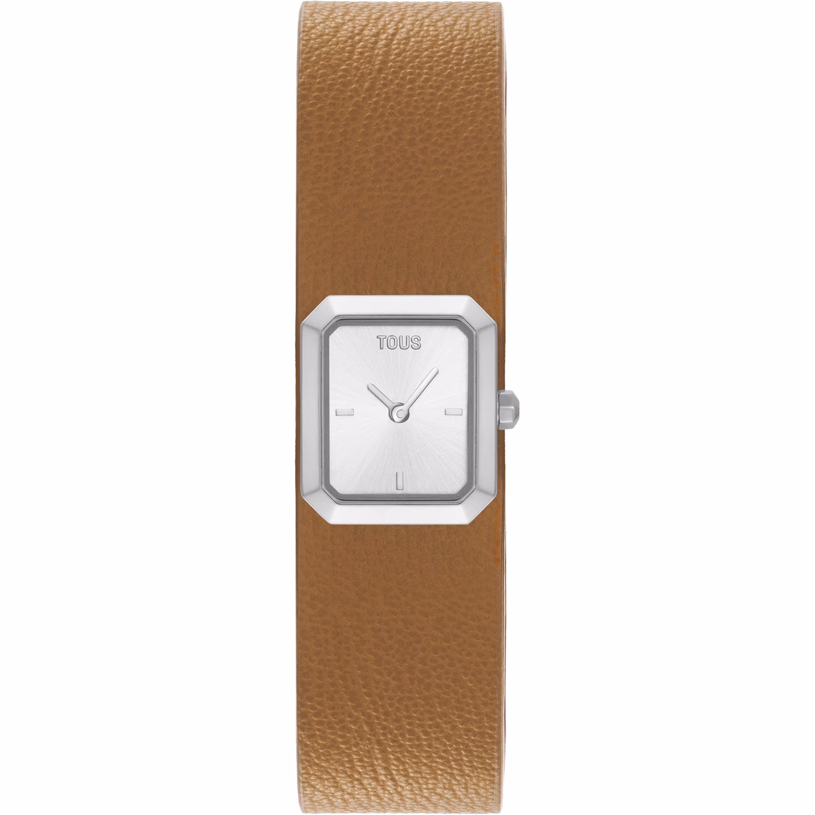 Reloj analógico con brazalete de piel marrón y acero KARAT EMERALD MINI