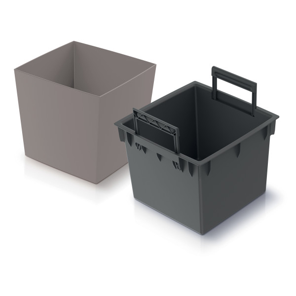 Donica ogrodowa z wkładem Urbi Square Low 29,5 x 29,5 x 29 cm PROSPERPLAST