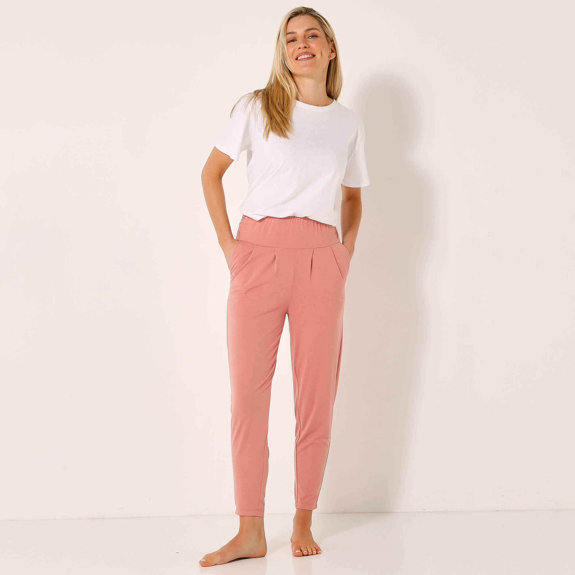 Pantalon de yoga en maille, coupe ultra confort