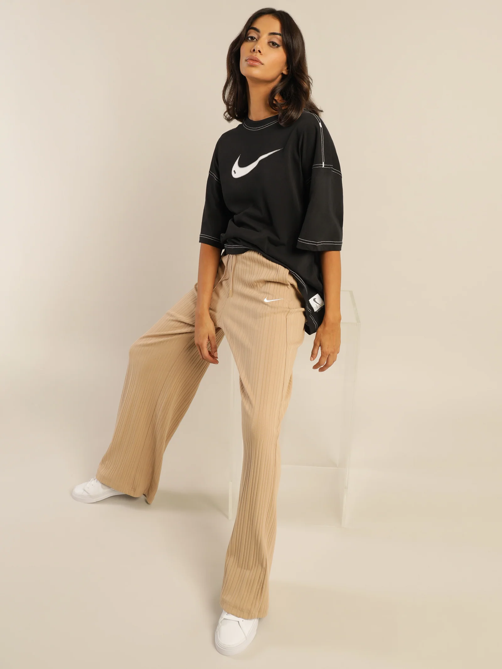 Sportswear Jersey Rib Wide Leg Pants