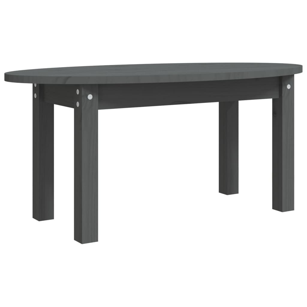 Stolik Kawowy Ława Stół Szary Drewniany 80x40x35 Do Salonu Do Pokoju